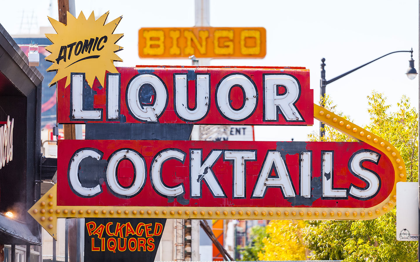 Atomic Liquors sign in Las Vegas