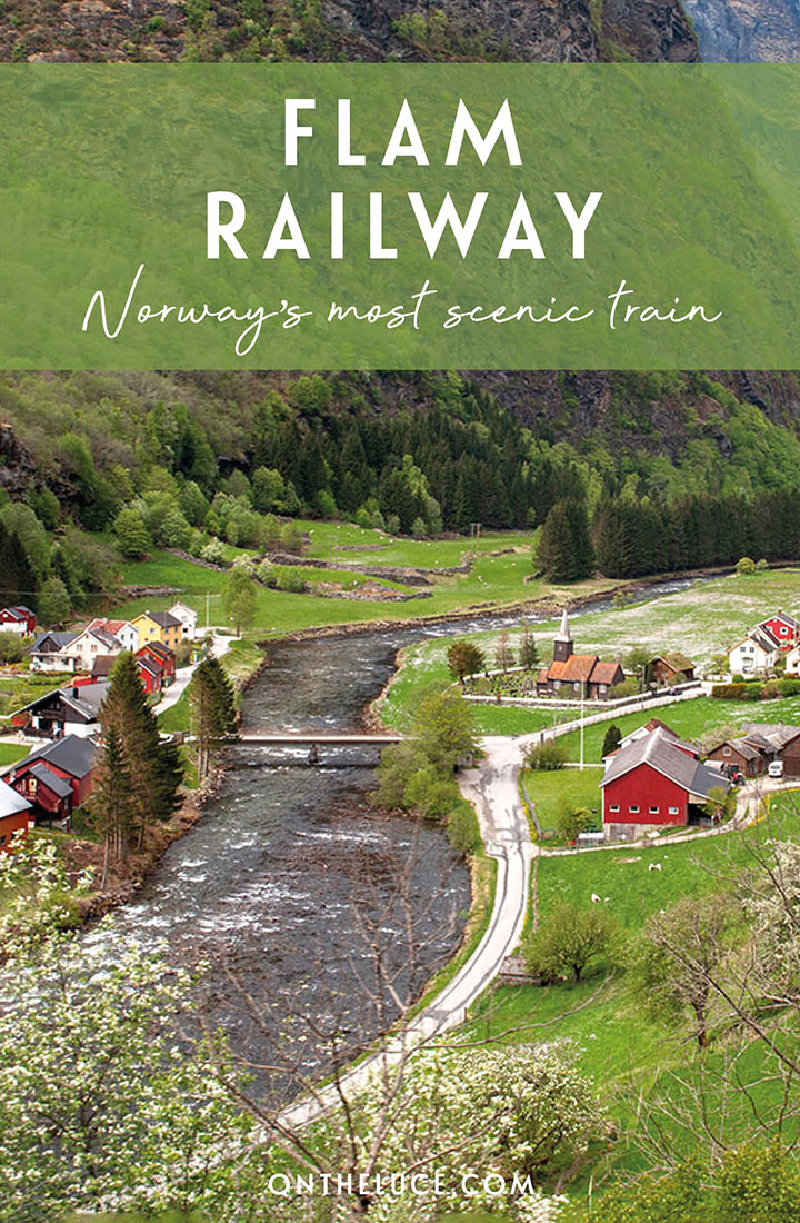 Take a scenic rail journey through the Norwegian fjords on board the Flamsbana or Flam Railway, a spectacular day trip by train through the mountains from Myrdal to Flam on the banks of the Sognefjord | Myrdal to Flam train | Scenic trains in Norway | Flamsbana Railway Norway | Flåm Railway |  Norwegian fjords by train