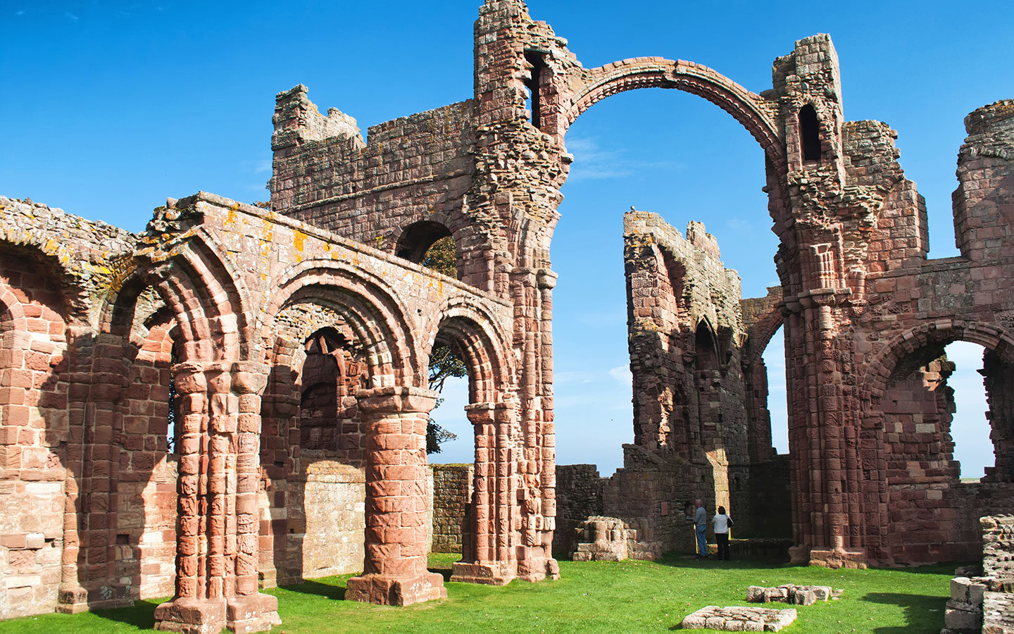 The Rainbow Arch at ruined Lindisfarne priory on Holy Island