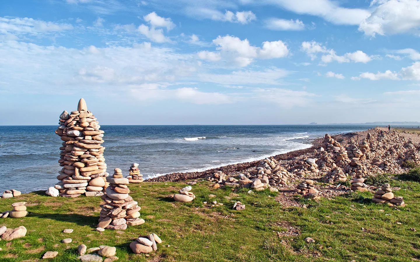 Coast walks on Holy Island Northumberland