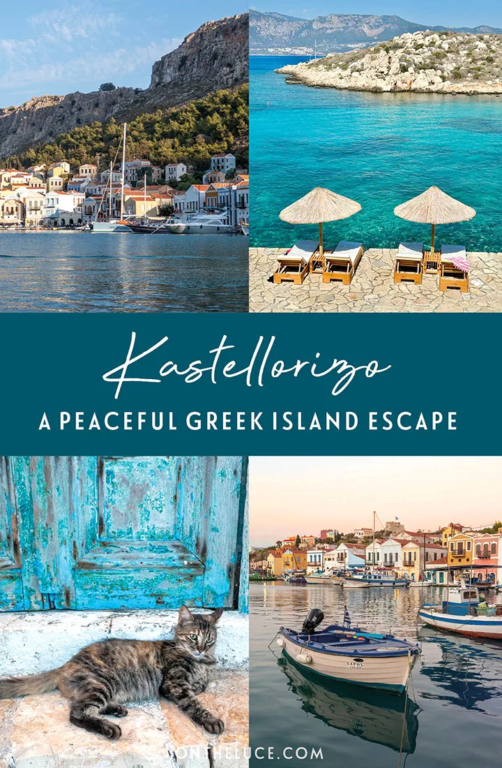 Discover the remote Greek island of Kastellorizo – this tiny island in the far east of the country is a peaceful pastel-coloured paradise surrounded by turquoise waters that makes the perfect escape | Things to do in Kastellorizo | Kastellorizo Greece | Megisti Greece | Kastellorizo travel guide | Car-free Greek islands