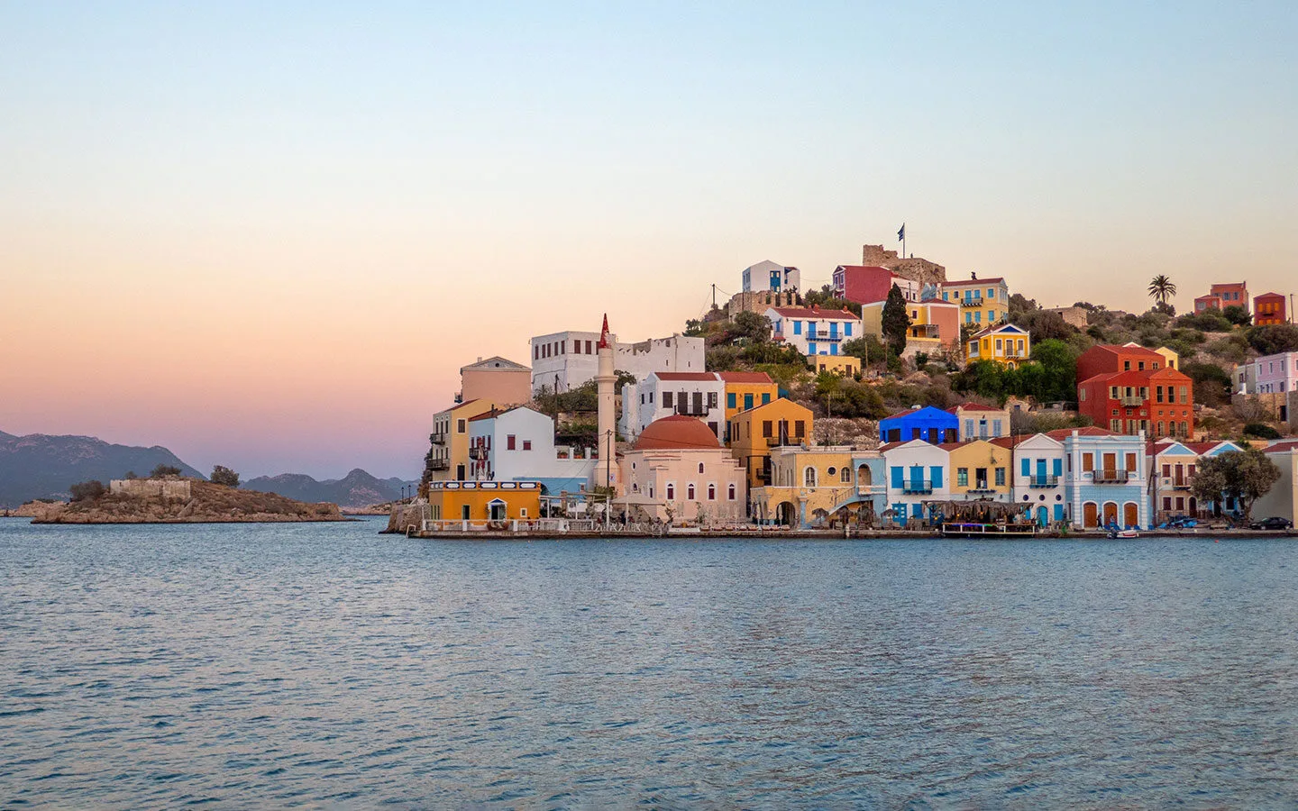 Sunset in Kastellorizo harbour