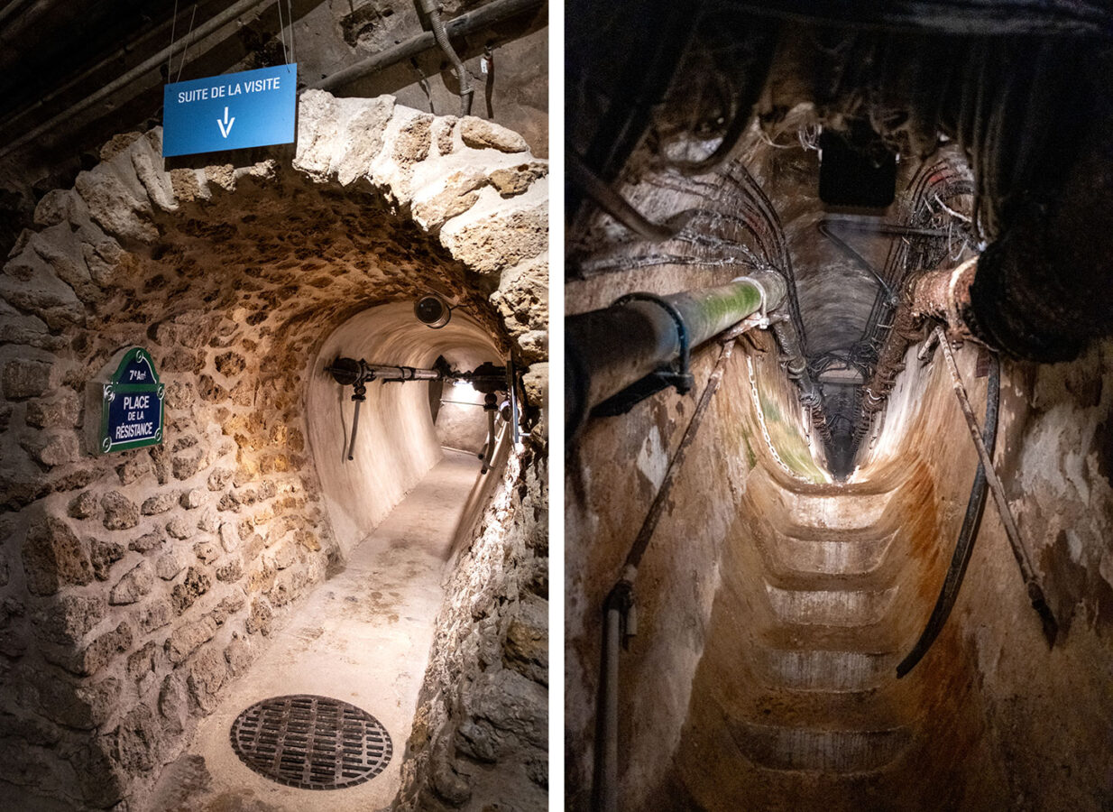 Tunnels in the Paris sewer museum