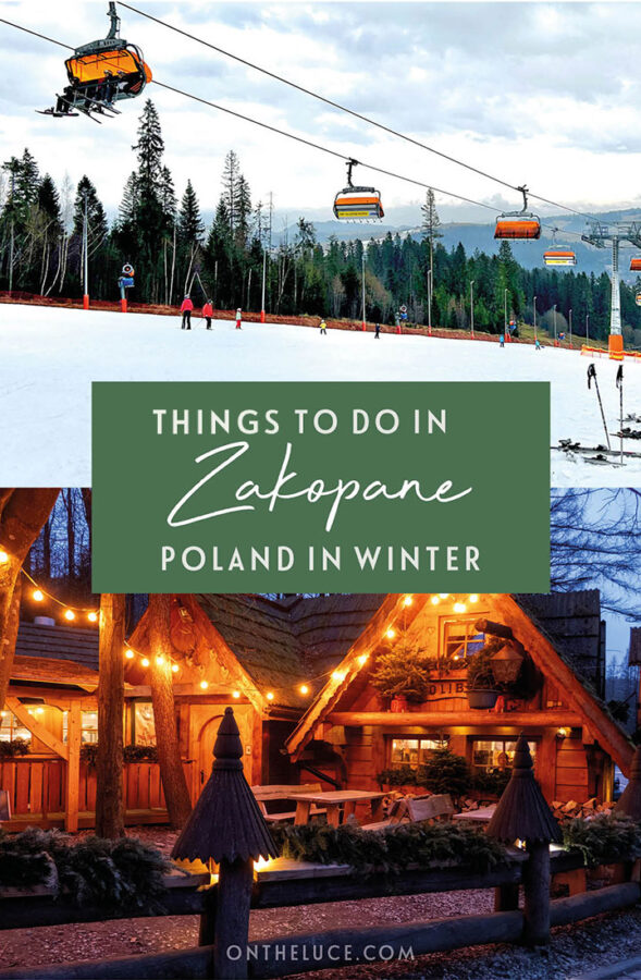 Discover the top things to do in Zakopane in winter – whether you’re a skier or not – with a guide to this buzzing Polish town in the Tatra Mountains which is a great value destination for winter adventures | Tatra Mountains Poland | Visiting Zakopane Poland | Skiing in Poland | What to do in Zakopane winter