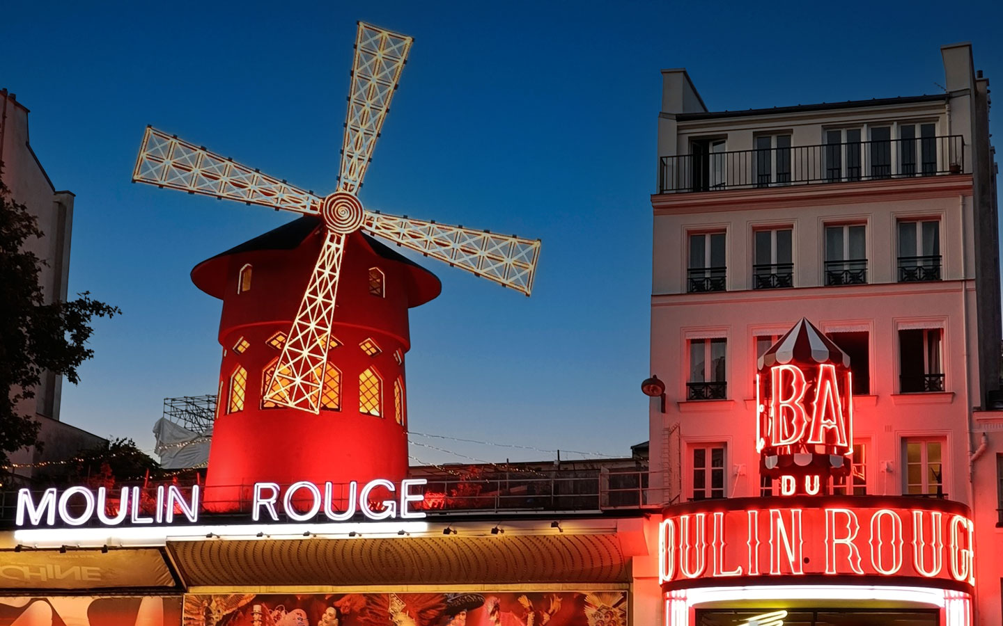 The Moulin Rouge cabaret hall in Montmartre Paris