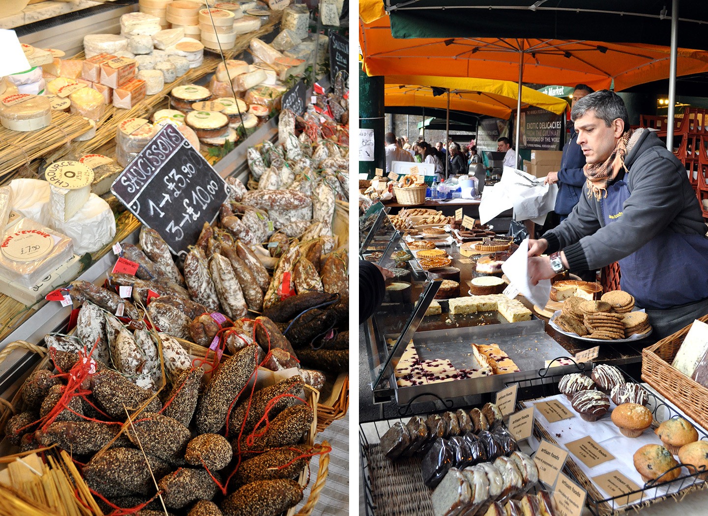 Food stalls at Borough Market