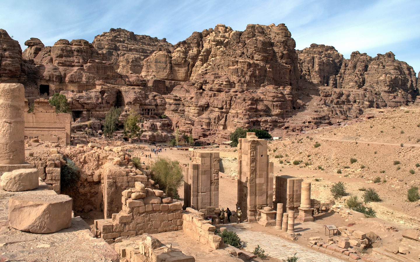 The Colonnaded Street at Petra from above