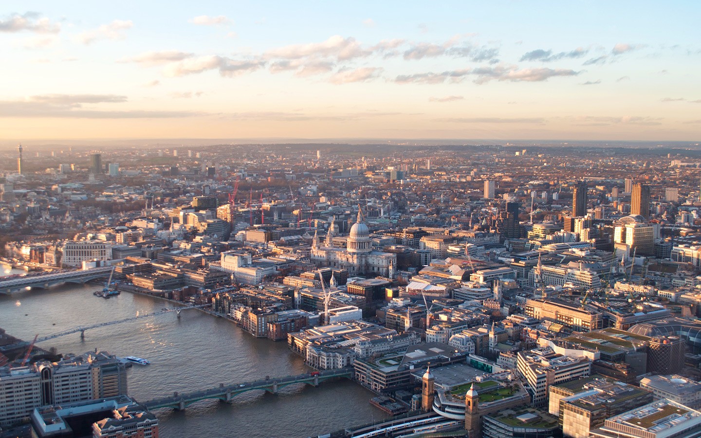 Views of London from above at the Shard